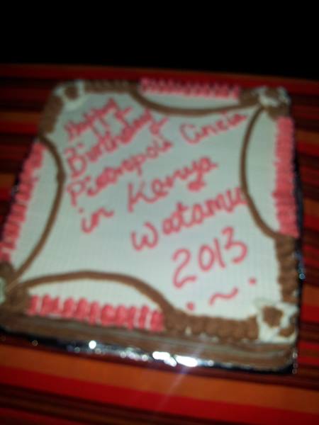 The personalised Birthday cake!