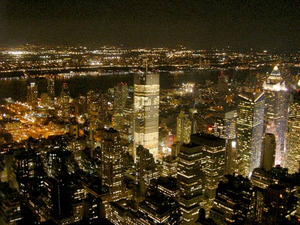 Night view from the Empire State Building