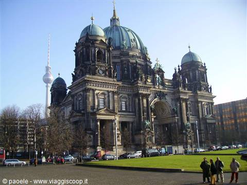 The Rathaus with the Alexanderplatz television tower behind it