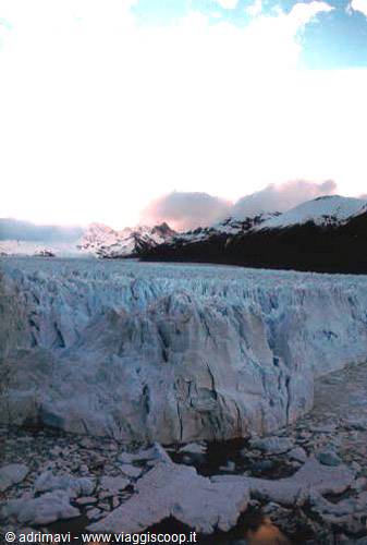 sunset over the Perito Moreno