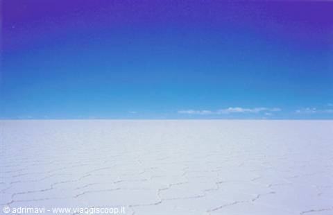 in the middle of the salar de Uyuni