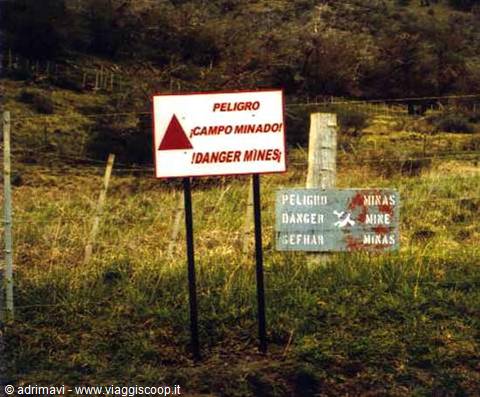 minefields near Puerto Natales