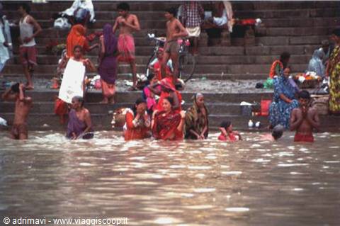ghat ablutions in the Ganges - Varanasi