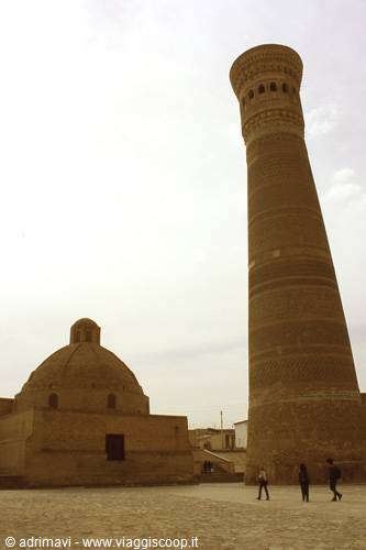 Bukhara - Kalon minaret and Amir Khan madrasa