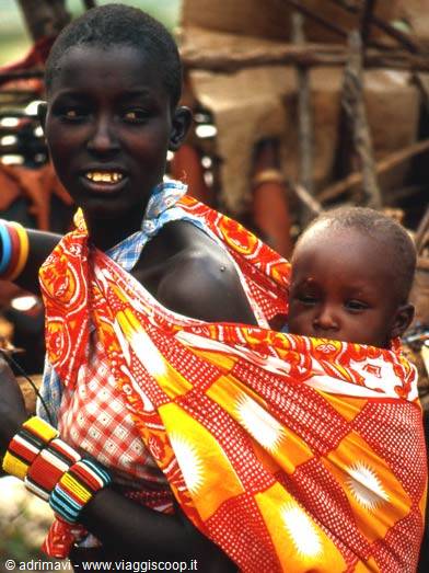 masai woman with baby