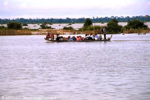 sailing the Mekong river