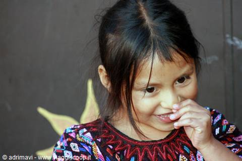 little girl at the market of Chichicastenango