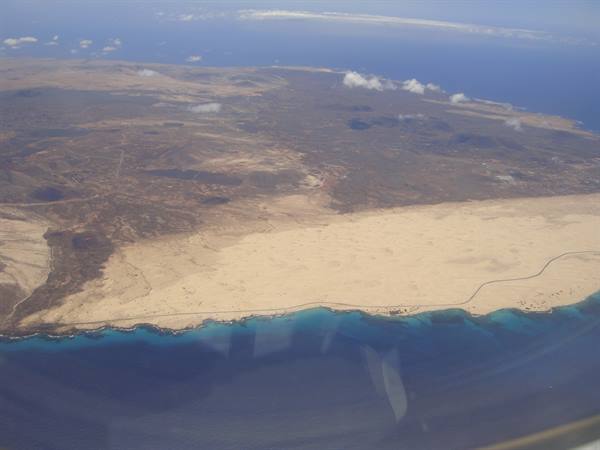 Aerial photo of the 'las dunas' nature park