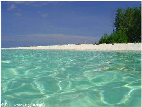 beach of the nearby deserted island