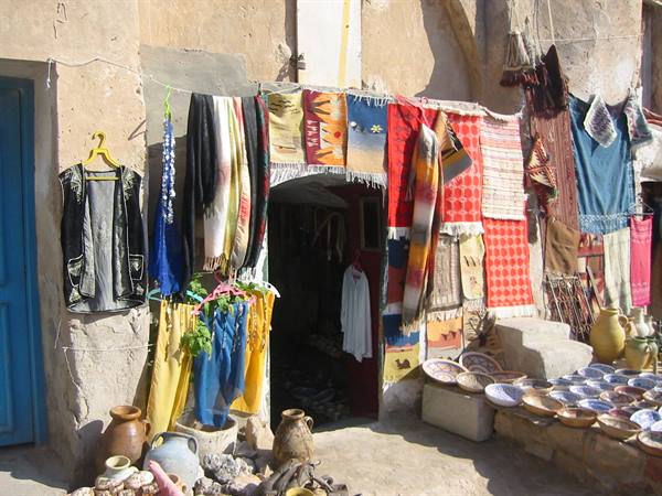 the market in the ksour (ancient granaries) in medenine