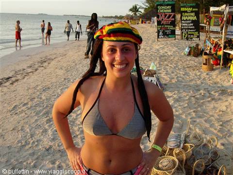 Pamela in 'rasta' mode