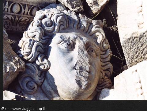 'Head of Gorgon' in the site of Leptis Magna