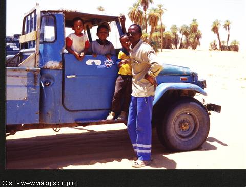In the oasis of Rebianah with Salem Yaya and his three sons