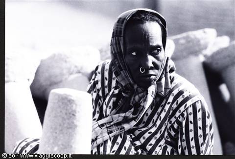 Woman at the salt flats of FACHI
