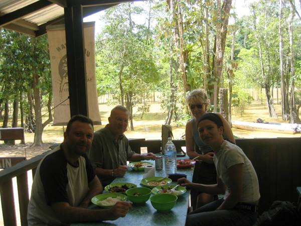 me, giusi and the french in the jungle...break at uncle's tan