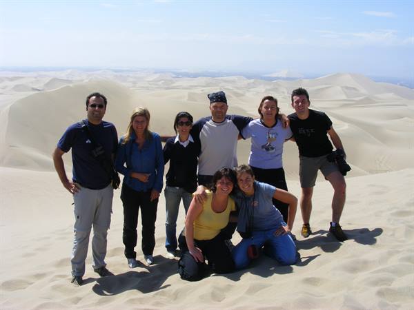 The group on the Huacachina dunes