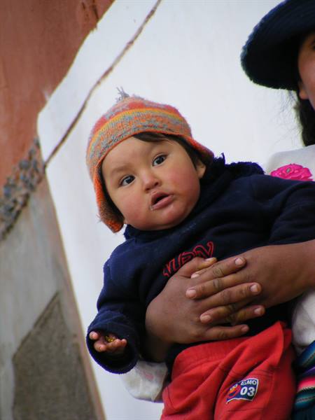 boy on lake Titicaca