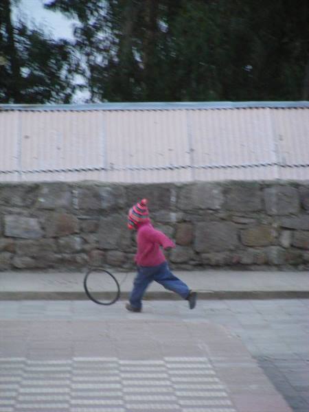 boy and the tyre