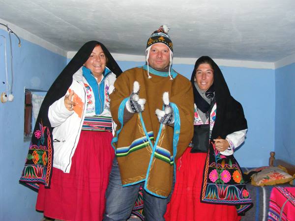 in traditional clothes