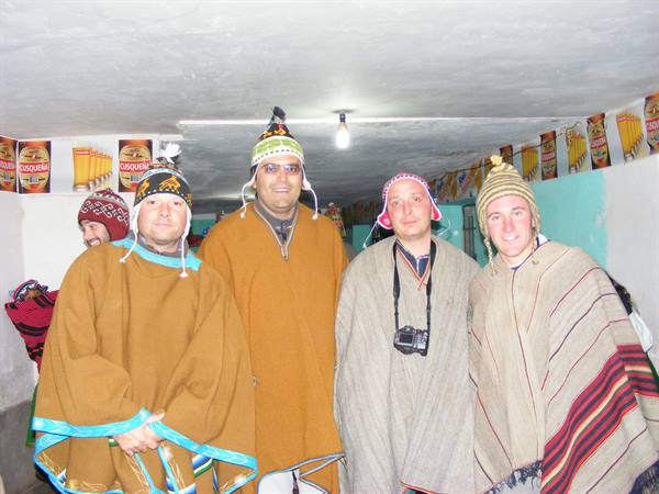 still in traditional clothes!!
