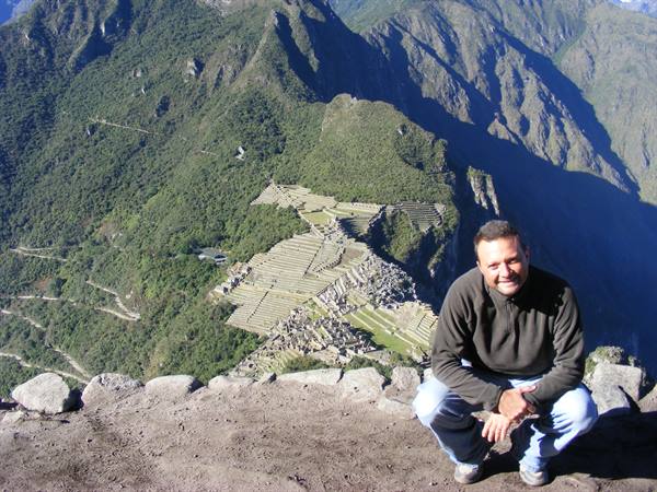 on the top of the Wayna Picchu