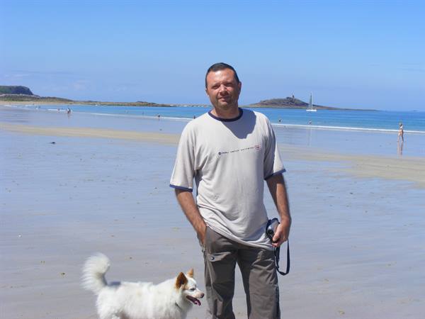 ME AND UGO AT THE GOLDEN BEACH