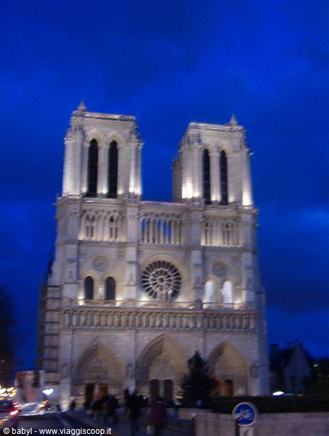 Notre Dame at night