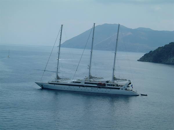 Panorama from the island of Lipari