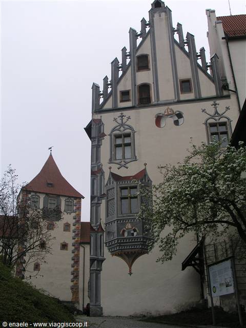 Fussen - detail of the castle:decorations with three-dimensional effect