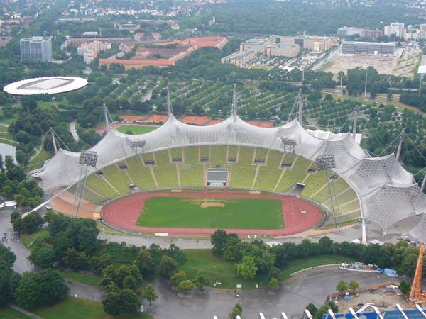 MUNICH THE OLYMPIC STADIUM FROM THE TOWER