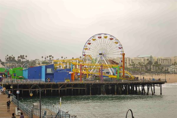 The amusement park on the pier