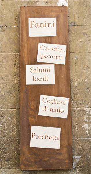 Typical Orvieto sign