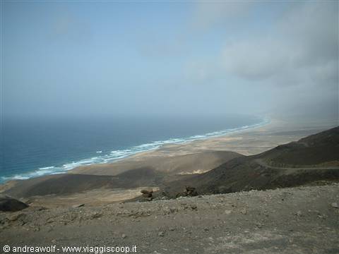 Cofete beach seen from above...