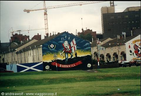 Belfast. Murals in the protestant Shankill area