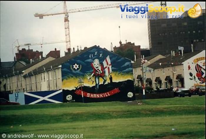 Belfast. Murals in the protestant Shankill area