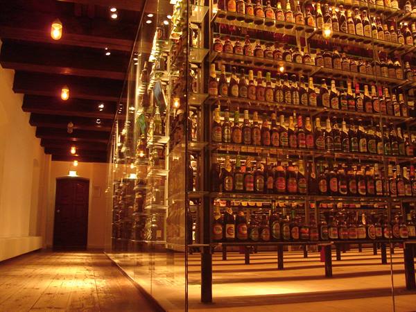 Collection of beers in the Carlsberg museum