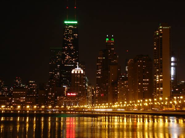 Chicago skyline, North Avenue Beach