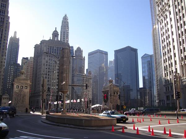 The impressive view of downtown Chicago