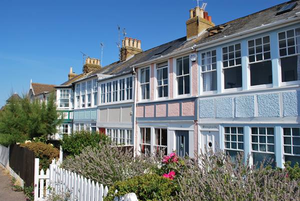 Houses on the sea at the mouth of the Thames