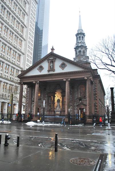 St Paul's Chapel, in the heart of the financial district