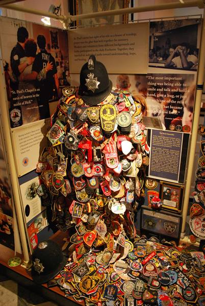 Moving memorial to the victims of the 11 September attack inside St Paul's Chapel