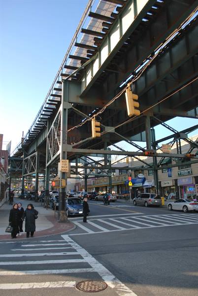 Elevated subway in Queens