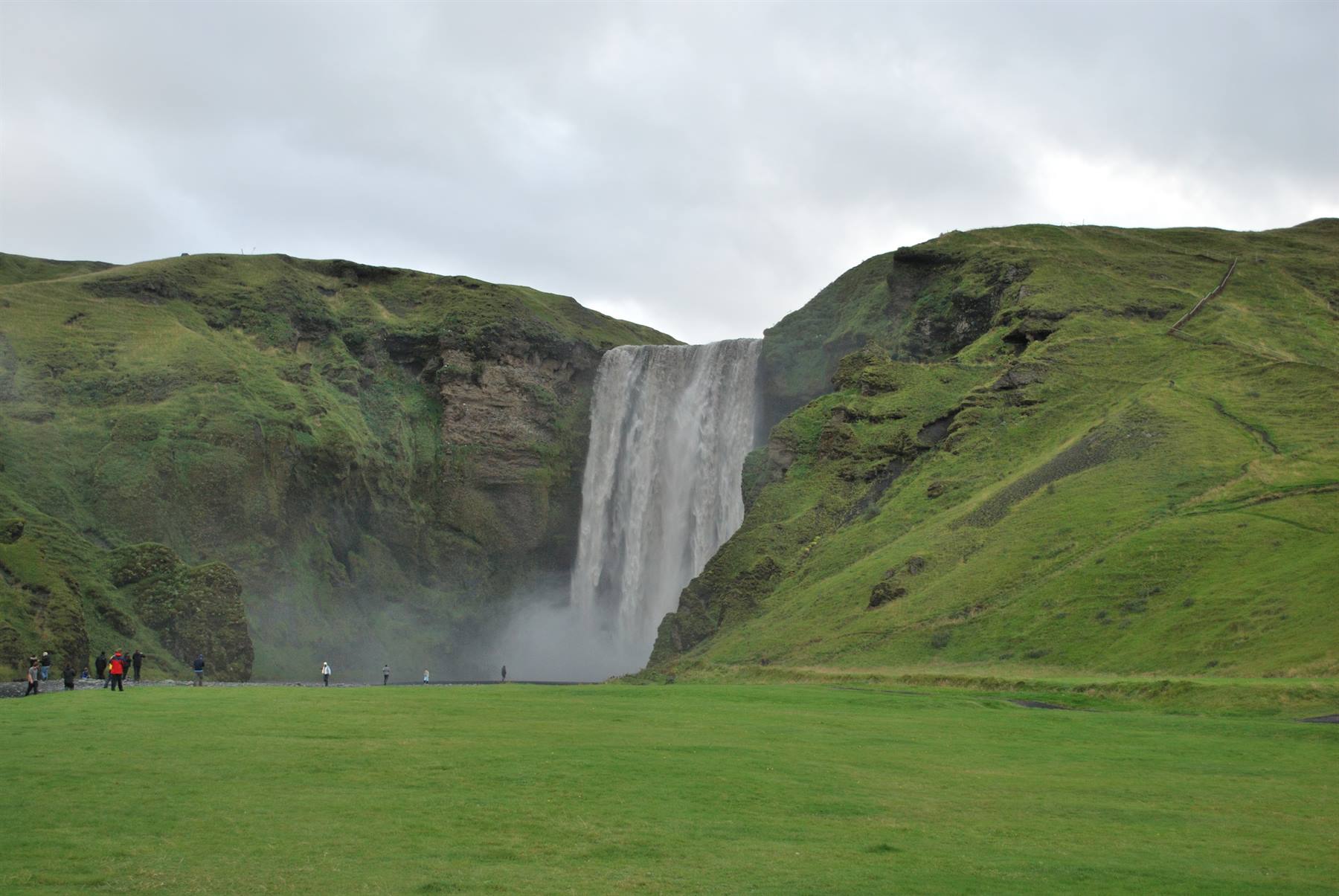 The 62 metres of the Skógarfoss waterfall