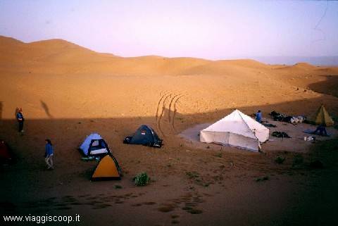 A camp among the dunes