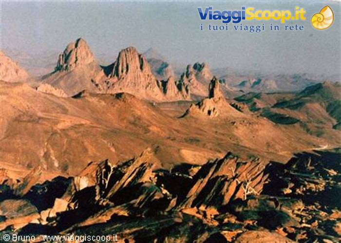 Sunset over the Hoggar mountains