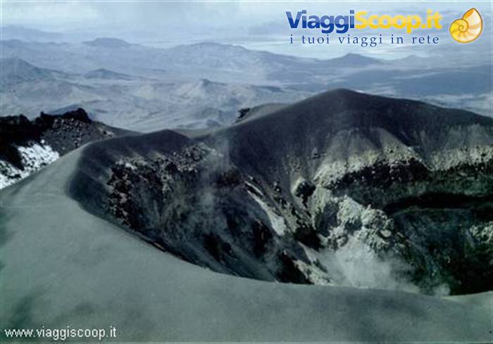 The crater of the Misti Volcano