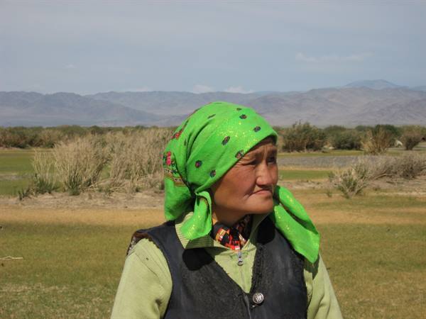 Face of a Mongolian woman