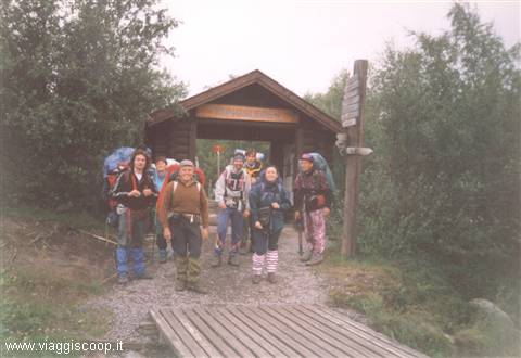 The group at the start of the trek