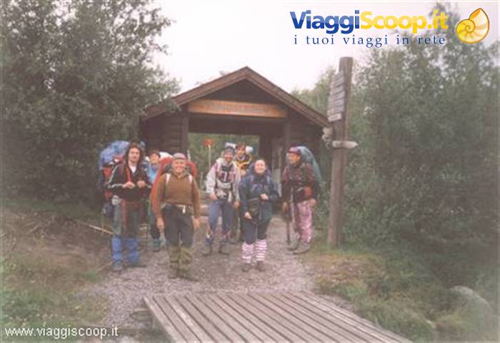 The group at the start of the trek