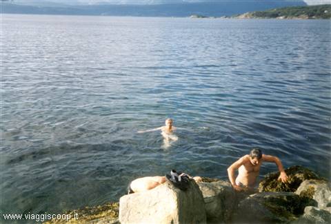 Swim in the North Sea at Narvik